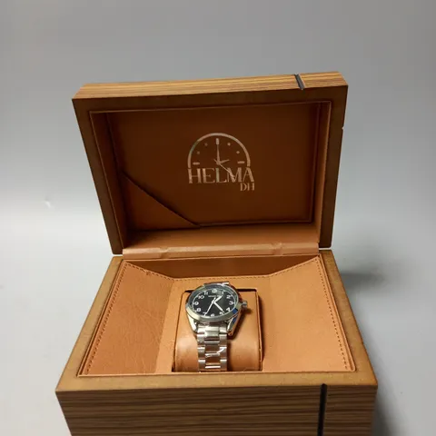 MENS HELMHA DH WATCH β STAINLESS STEEL STRAP β 3ATM WATER RESISTANT β LUXURY GIFT BOX INCLUDED