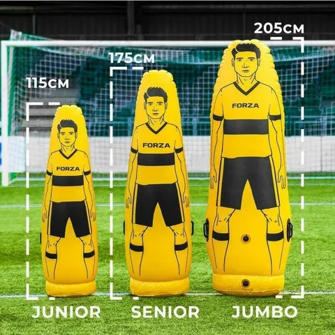 BOXED 3-PACK OF JUNIOR FOOTBALL MANNEQUINS IN FOUR YELLOW