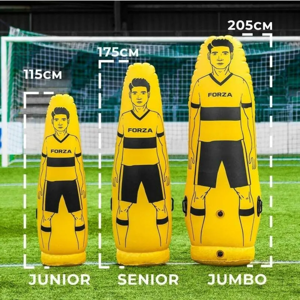 BOXED 3-PACK OF JUNIOR FOOTBALL MANNEQUINS IN FOUR YELLOW 