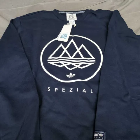 ADIDAS SPEZIAL SWEATSHIRT – NAVY WITH MOUNTAIN LOGO XL