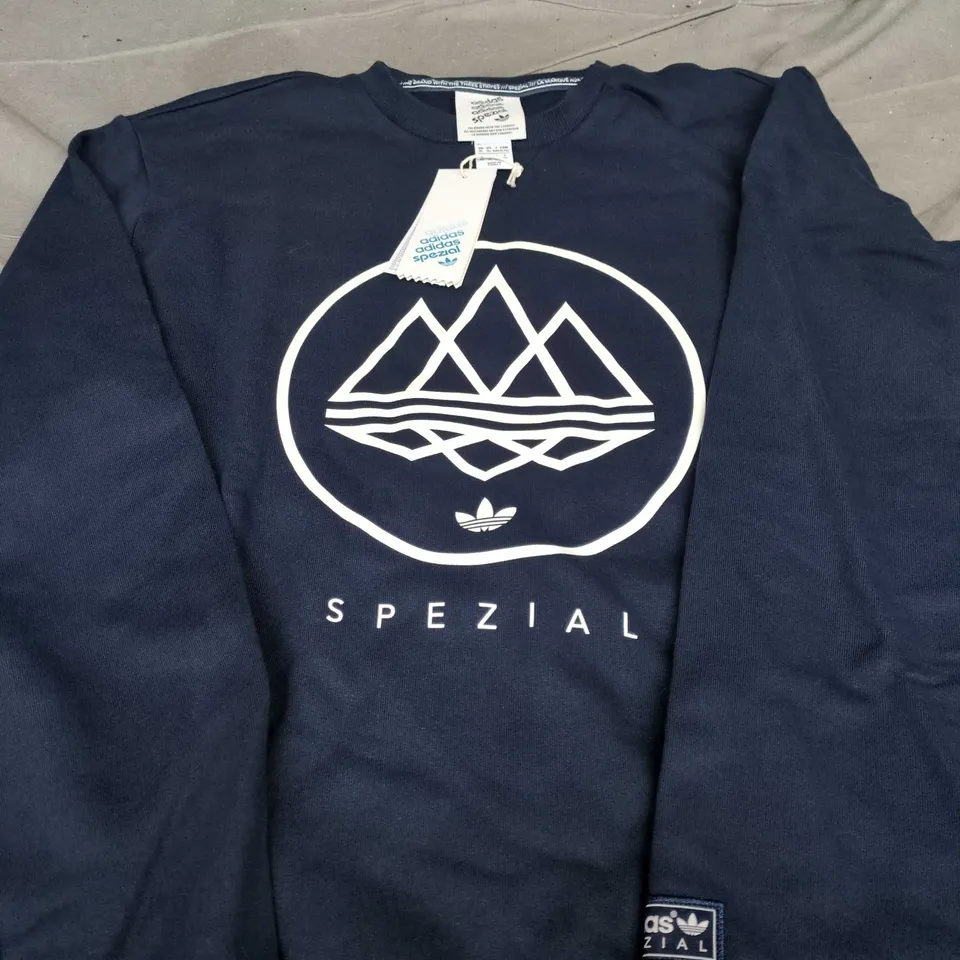 ADIDAS SPEZIAL SWEATSHIRT – NAVY WITH MOUNTAIN LOGO XL