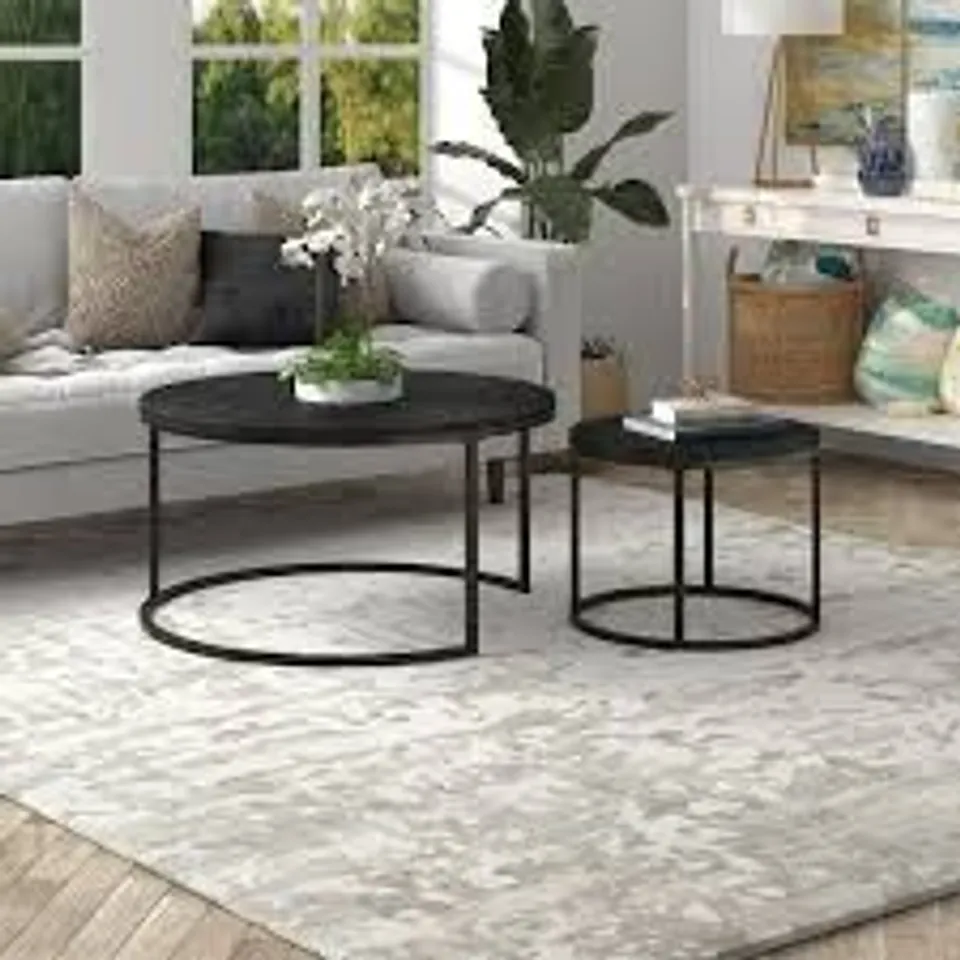 BOXED FRAME COFFEE TABLE SET OF 2 (1 BOX)