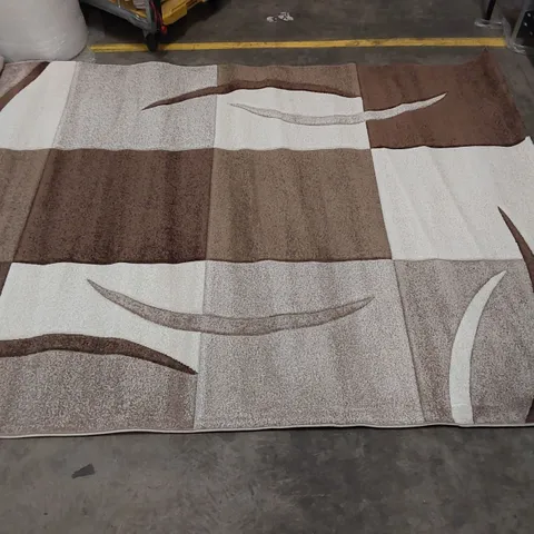 ALIANA FLAT WEAVE CHOCOLATE/BROWN/CREAM DIAMOND RUG // 6'7" X 9'6"