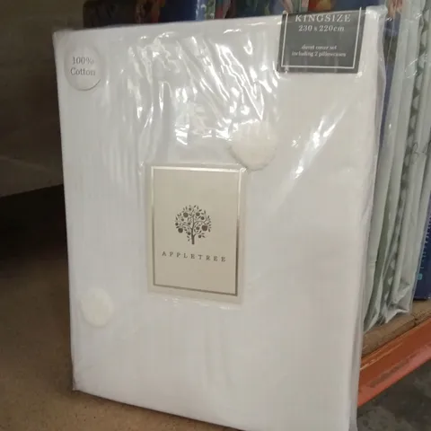 BAGGED APPLETREE DOT GARDEN DUVET COVER SET - WHITE // SIZE: KING 