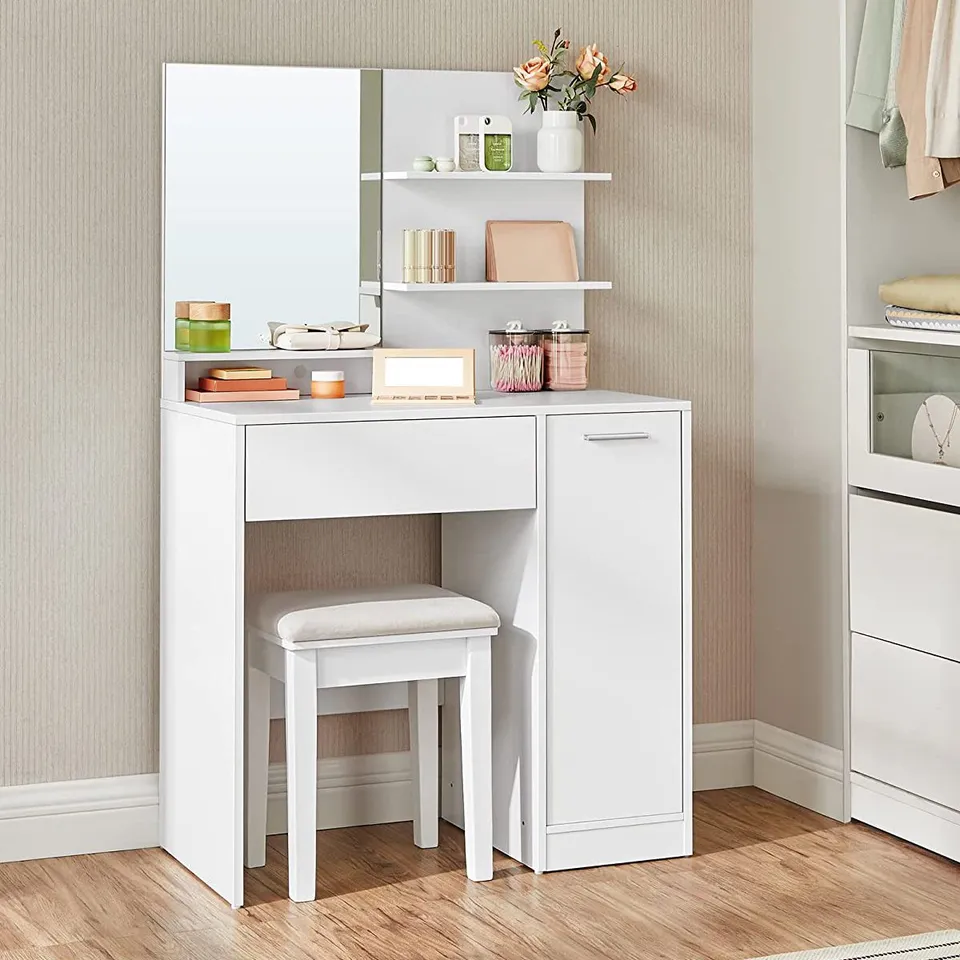 BOXED DRESSER WITH MIRROR (80X40X132) VASAGLE