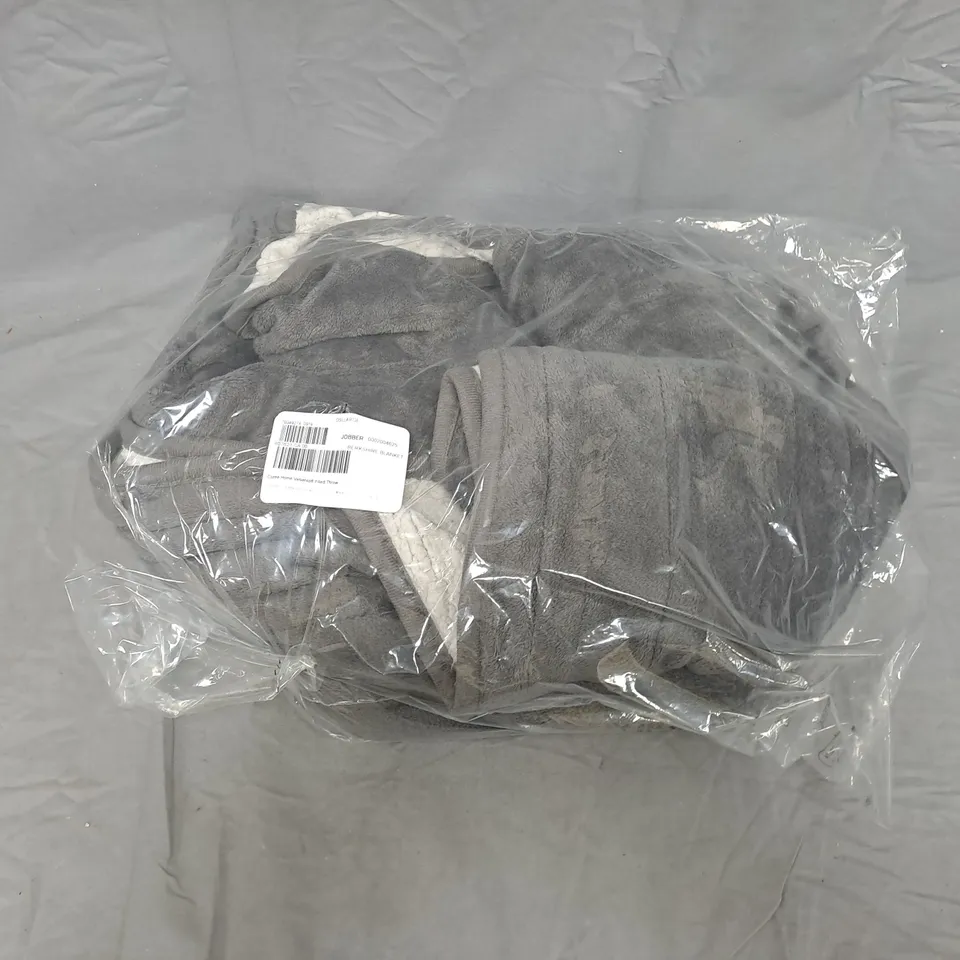 COZEE HOME VELVETSOFT FILLED THROW - CHARCOAL 