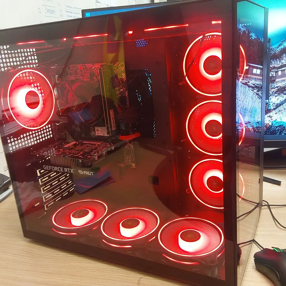 BOXED CUSTOM GAMING PC - GEFORCE RTX 3050 6GB PALIT GRAPHICS CARD, INTEL I7 CPU, 16GB RAM, 256GB SSD ECT