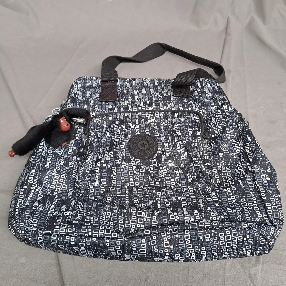 KIPLING CRAVALA TOTE BAG IN LIGHT GREY & BLACK
