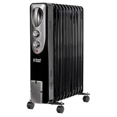 RUSSELL HOBBS RHOFR1106B 2.5KW 11-FIN OIL FILLED RADIATOR IN BLACK