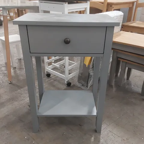 WOODEN 1 DRAWER CHEST - GREY