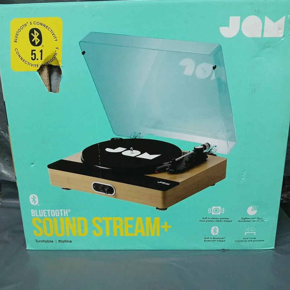 JAM Sound Stream+ Bluetooth Turntable with Built-in Speaker