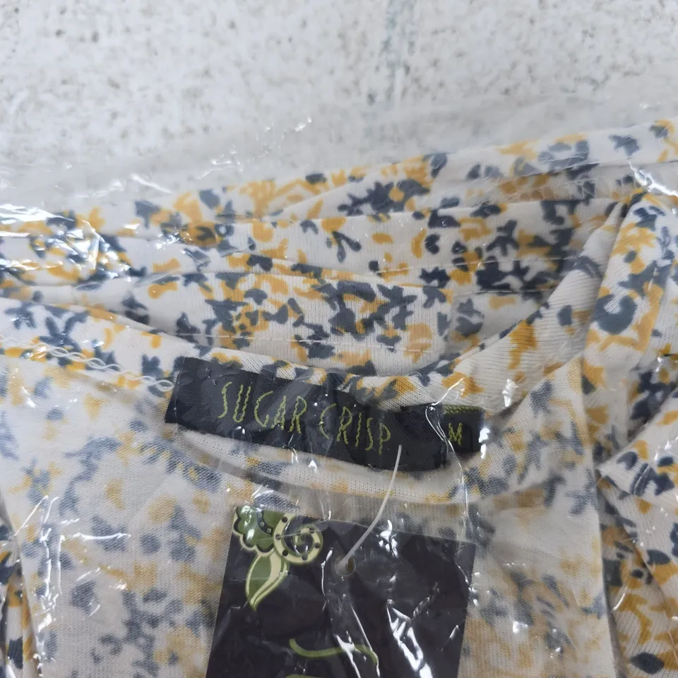 SUGAR CRISP FLORAL PRINT WOMEN'S TOP – SIZE M