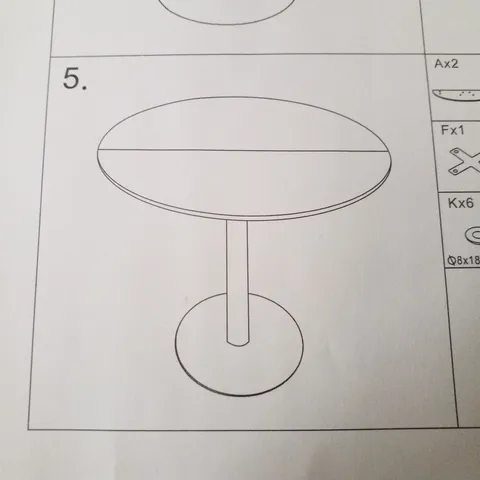 BOXED ROUND TABLE - WHITE