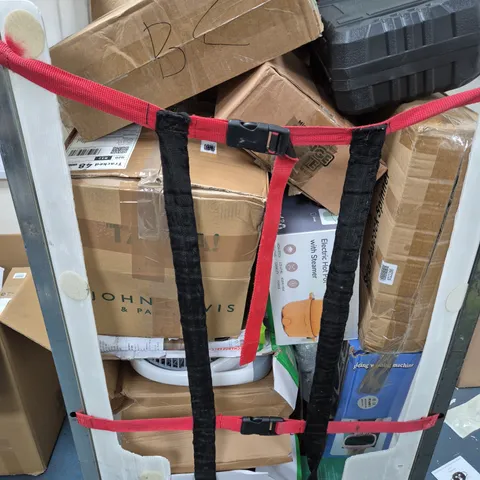 CAGE OF APPROXIMATELY 20 ASSORTED ITEMS TO INCLUDE - VACUUM CLEANER - FAN - HOT POT STEAMER - ETC - COLLECTION ONLY