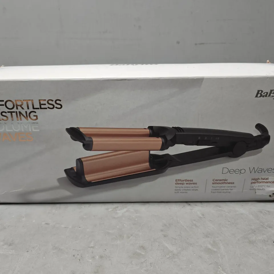 BOXED BABYLISS DEEP WAVES HAIR WAVER