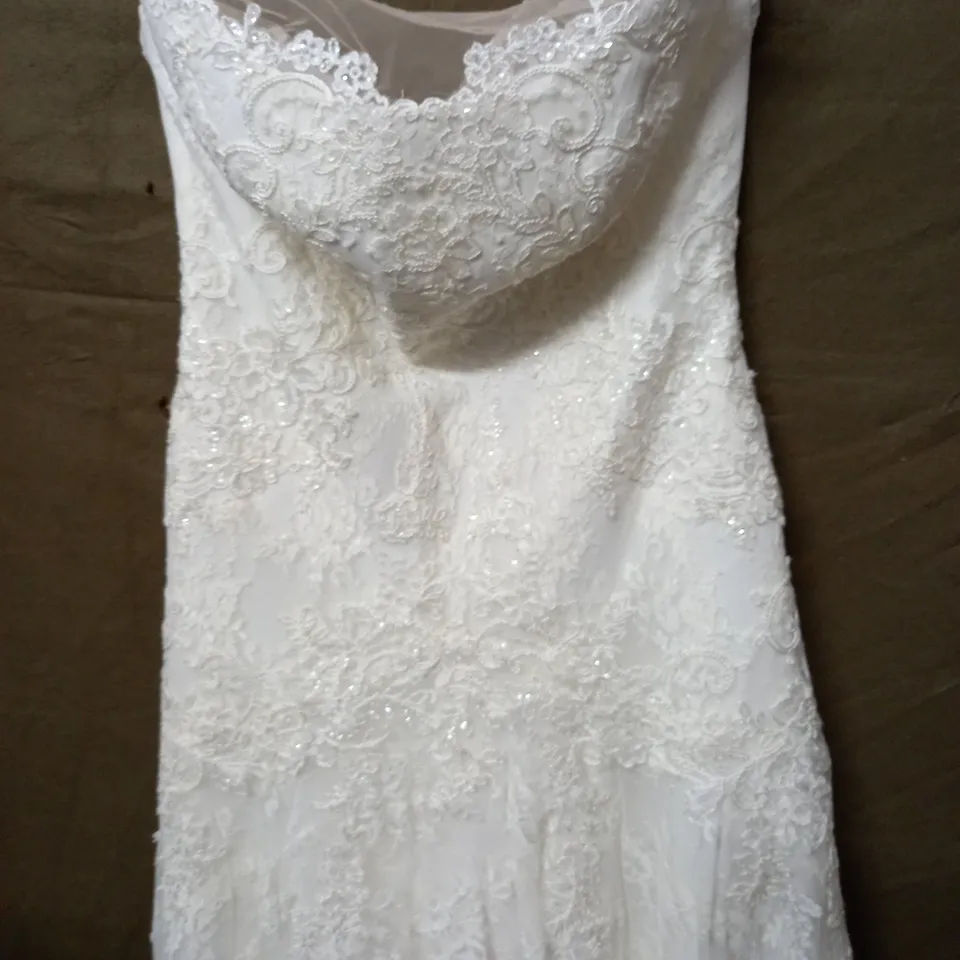 THE ONE IVORY EMBELLISHED WEDDING DRESS - UK 14