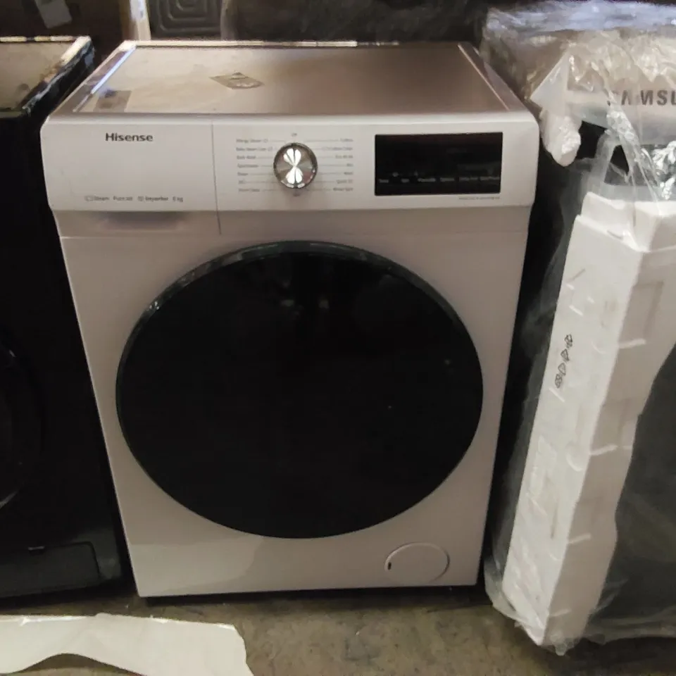 HISENSE 8KG 1400 SPIN WASHING MACHINE IN WHITE