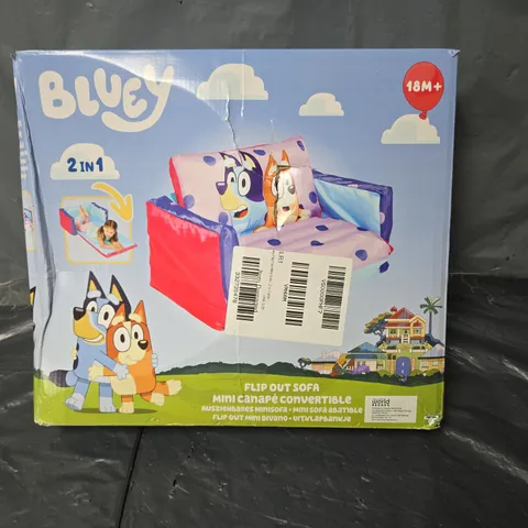 BOXED BLUEY FLIP OUT MINI SOFA - 2 IN 1 KIDS INFLATABLE SOFA AND LOUNGER