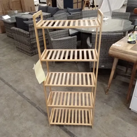 AUDRIEL 5-TIER BAMBOO BOOKCASE
