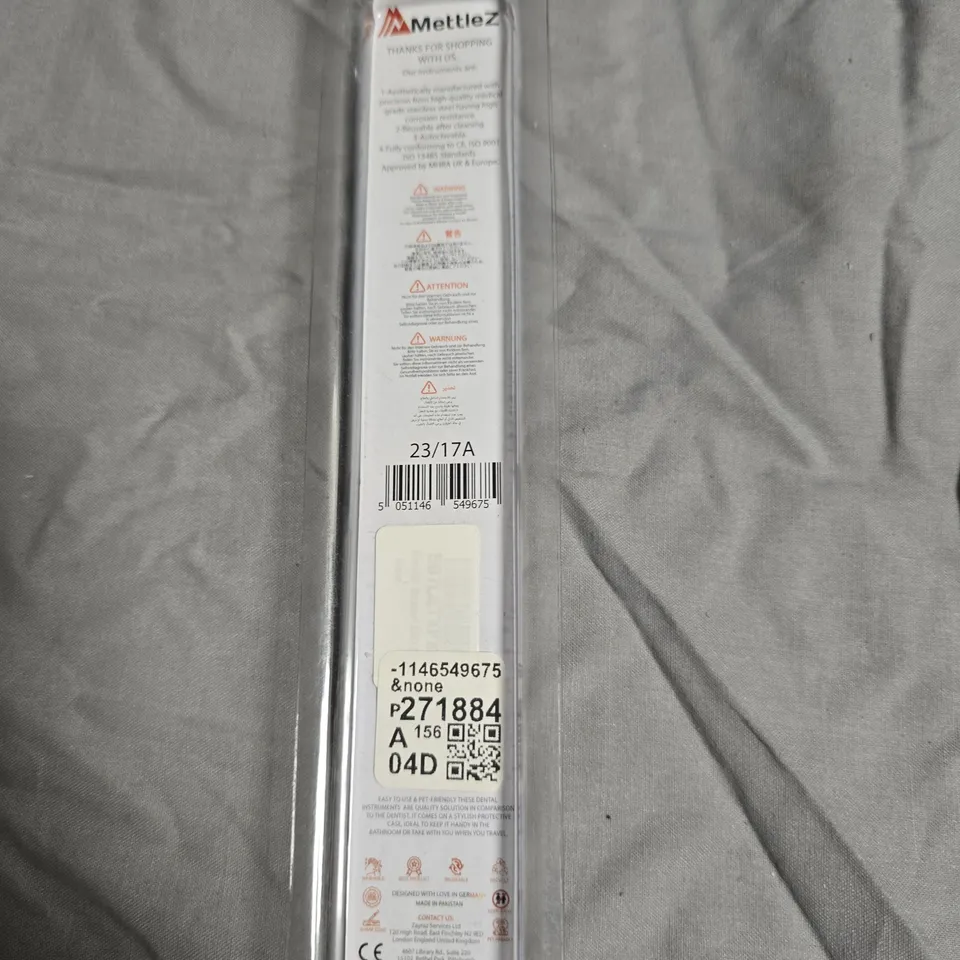 APPROXIMATELY 6 METTLEZ STAINLESS STEEL MEDICAL/DENTAL INSTRUMENT WITH KNURLED HANDLE 