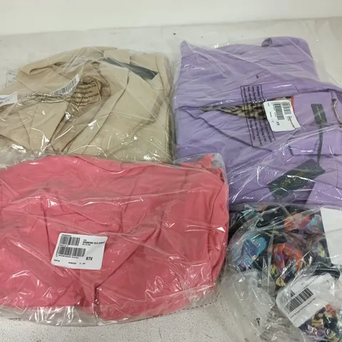 APPROXIMATELY 30 ASSORTED CLOTHING ITEMS IN VARIOUS SIZES, STYLES & COLOURS TO INCLUDE BRANDS SUCH AS RUTH LANGSFORD, DANNII MINOGUE, BRENDA EDWARDS, ETC - COLLECTION ONLY