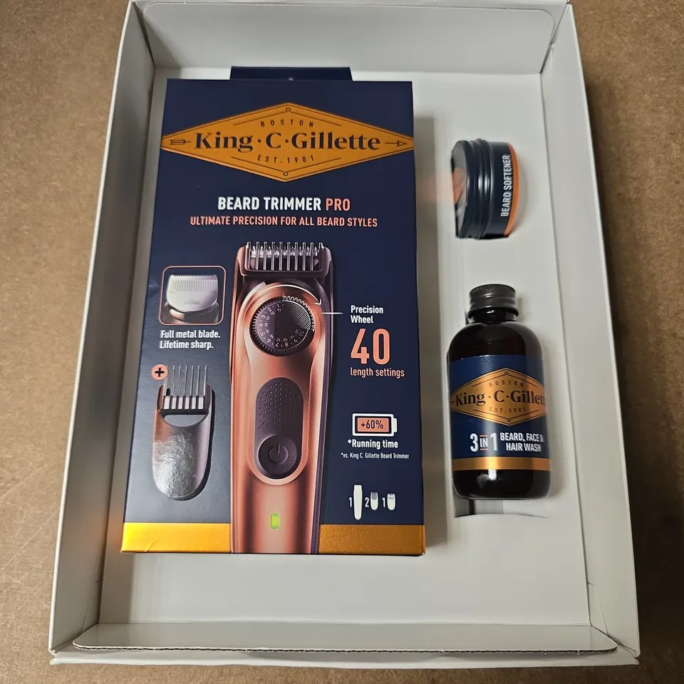 BOXED KING C GILLETTE PERFECT BEARD KIT PRO