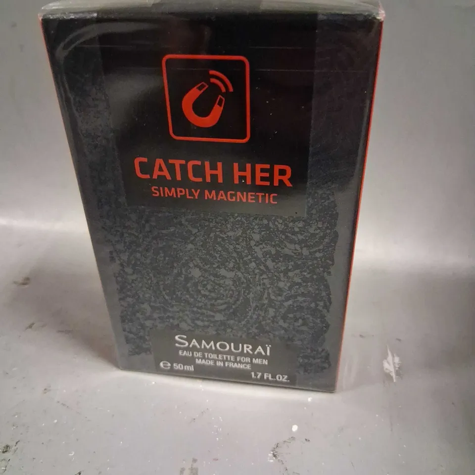 BOXED AND SEALED CATCH HER SIMPLY MAGNETIC SAMOURAIEAU DE TOILETTE 50ML