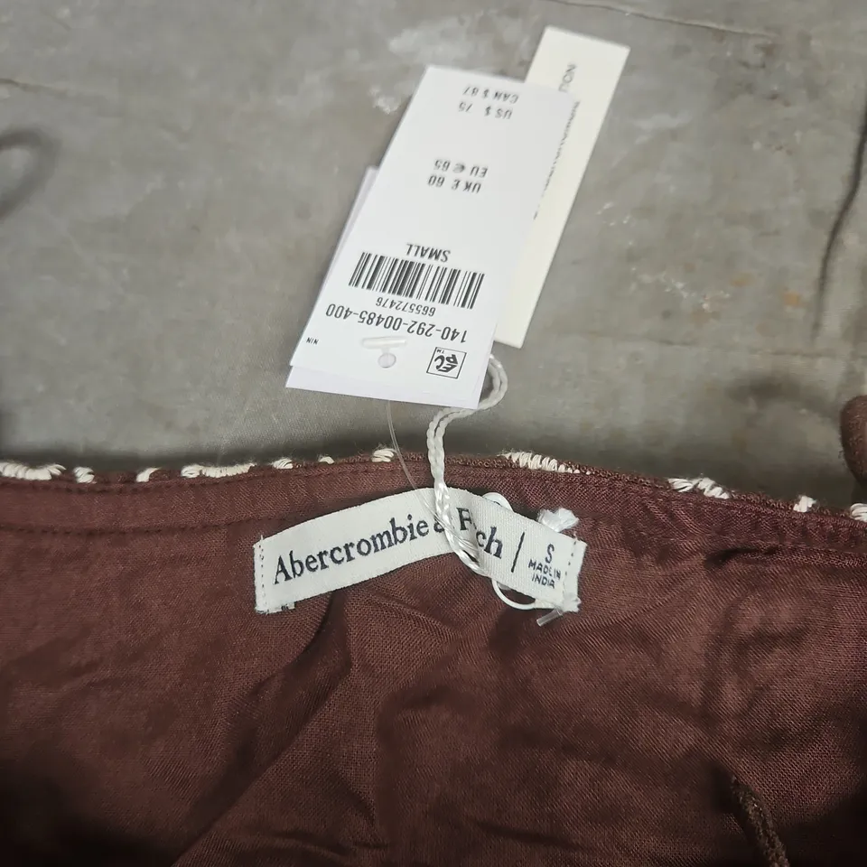 ABERCROMBIE & FITCH WOMEN'S BURGUNDY FLORAL LACE DRESS/TOP, SMALL