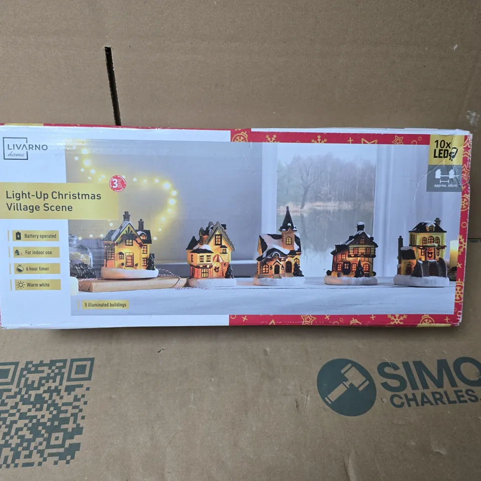 LIVARNO LIGHT-UP CHRISTMAS VILLAGE SCENE –  (BOXED)