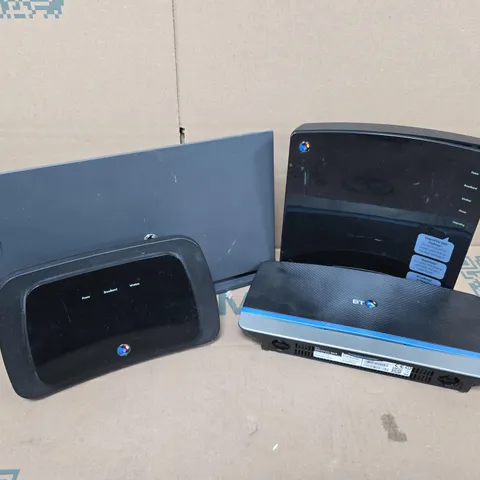 APPROXIMATELY 10 ASSORTED ELECTRICAL ITEMS TO INCLUDE BT HOME HUB 3, VODAFONE WI-FI HUB, BT HOME HUB 5, ETC