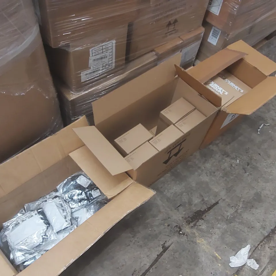 PALLET CONTAINING APPROXIMATELY 280x BRAND NEW ASSORTED DESIGNER CLOTHING ITEMS AND SHOES INCLUDING: JD WILLIAMS SHOES, JOANNA HOPE HIGH HEELS, ANTHOLOGY SANDALS, PRETTY SECRETS BRAS ECT