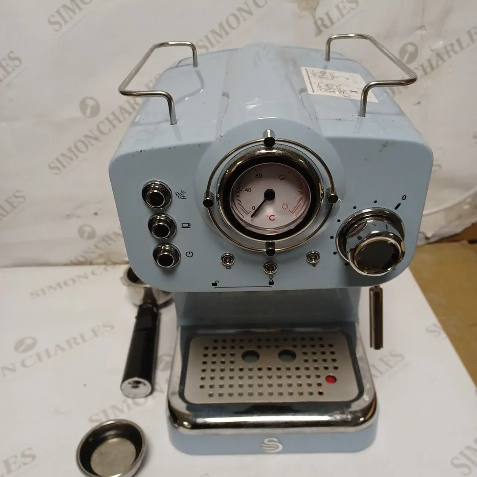 SWAN RETRO ESPRESSO COFFEE MACHINE - BLUE