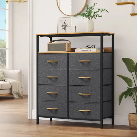 BOXED 17 STORIES CHEST OF DRAWERS, 8-DRAWER BEDROOM DRAWERS (1 BOX)