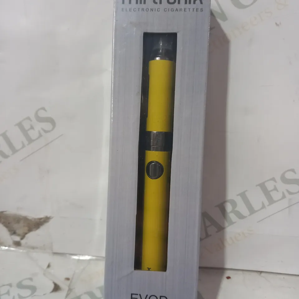 BOX OF APPROXIMATELY 25 MIRTRONIX EVOD ELECTRONIC CIGARETTES IN YELLOW
