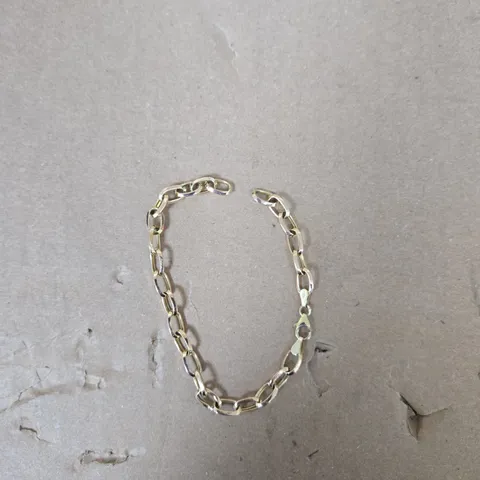 ITALIAN 9CT GOLD TRIANGLE CUT PAPERCLIP BRACELET 
