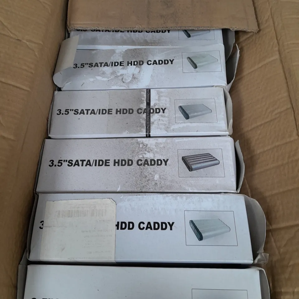 APPROXIMATELY 15 BOXED DYNAMODE 3.5" SATA/IDE HDD CADDIES 