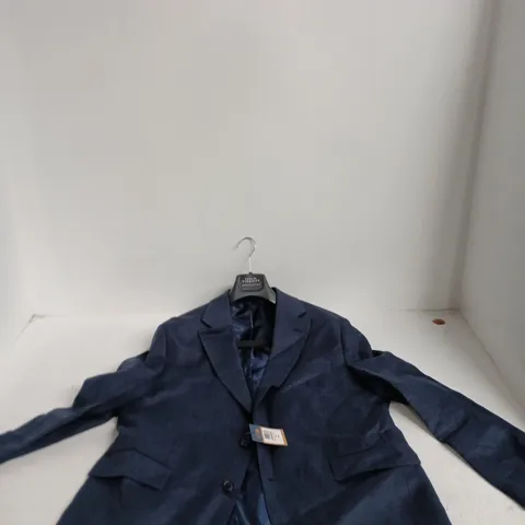 CHARLES TYRWHITT NAVY LINEN SLIM-FIT SUIT JACKET, 44R