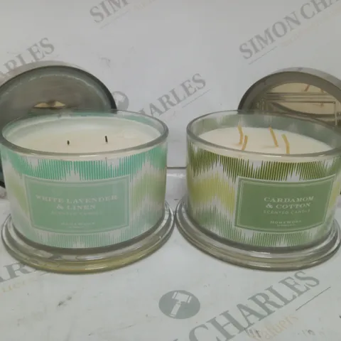 BOXED HOMEWORX BY SLATKIN & CO SCENTED CANDLE PAIR