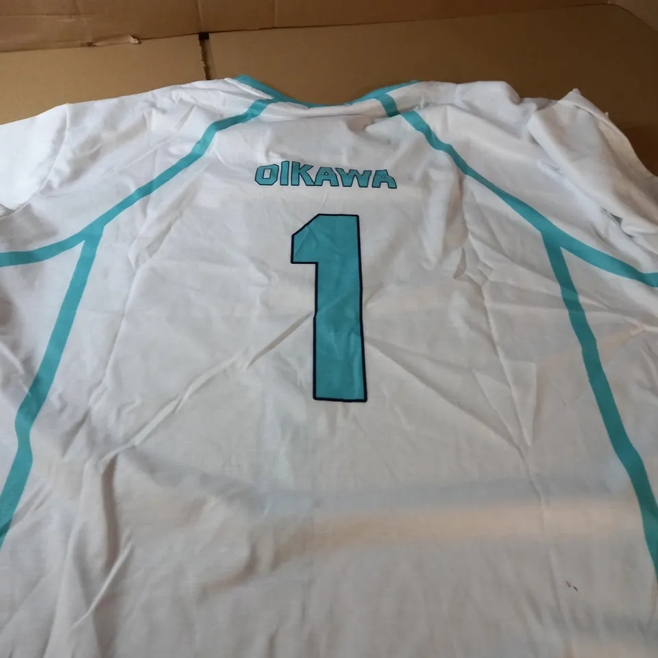 FANDOMANIAX TSHIRT - WHITE/GREEN SIZE 3XL