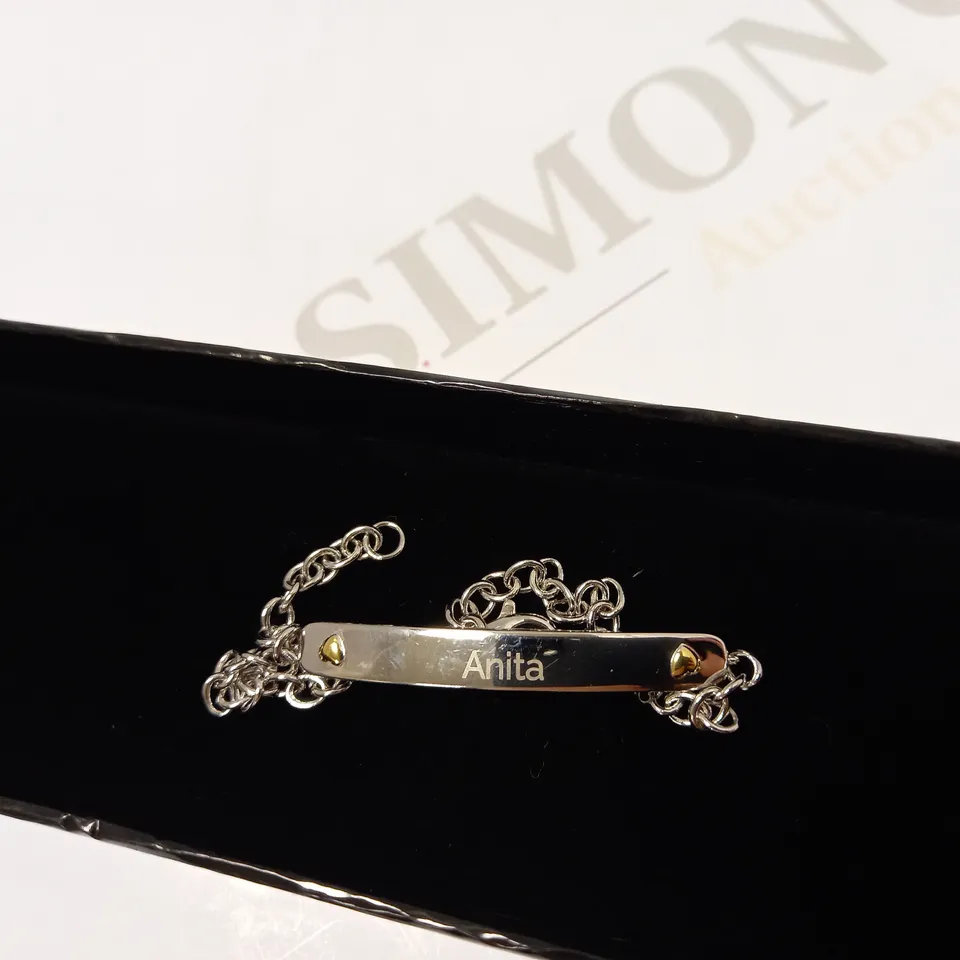 PERSONALISED STERLING SILVER BAR BRACELET RRP £55