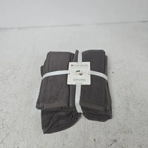 COTTON TOWEL BALE β 10 PIECE BATH TOWELS SET (4 FACE, 4 HAND, 2 BATH) DARK GREY