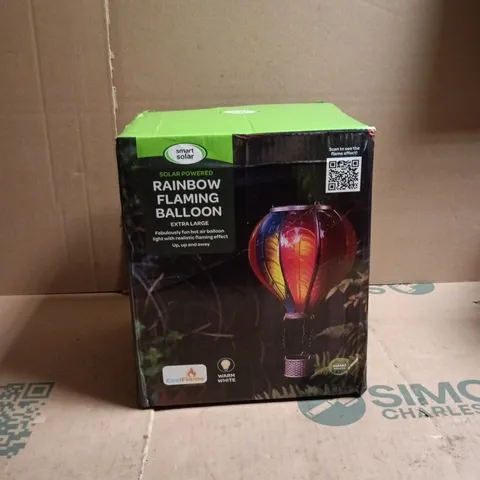 SMART SOLAR RAINBOW FLAMING BALLOON EXTRA LARGE BOXED