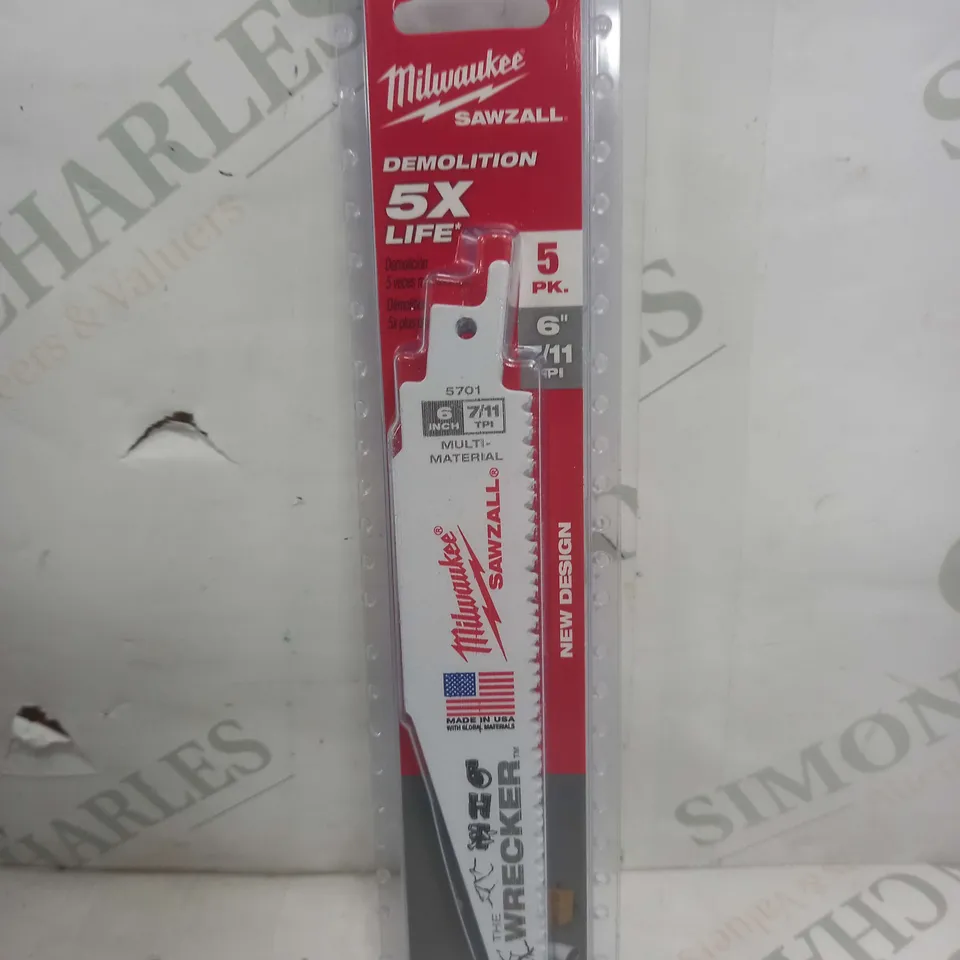 MILWAUKEE SAWZALL DEMOLITION BLADES