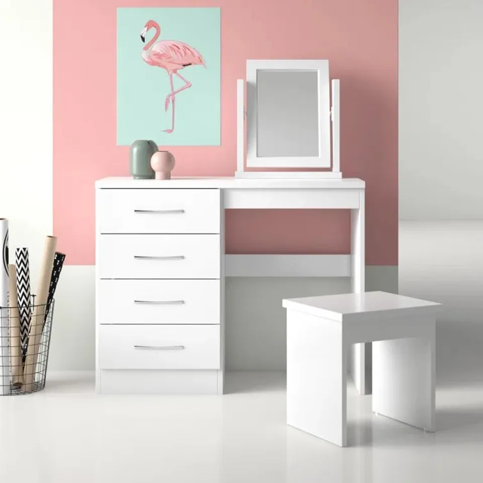 BOXED CASCIO DRESSING TABLE WITH MIRROR (1 OF 2 BOXES)