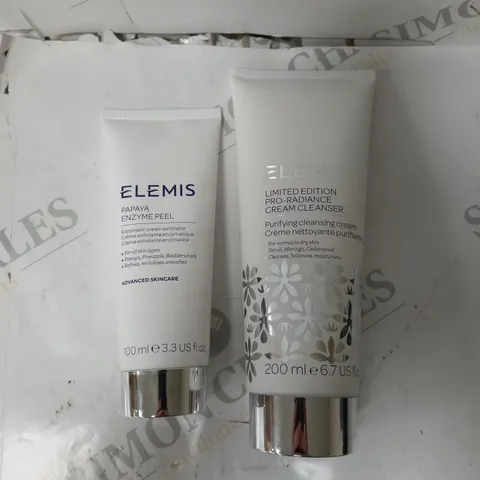 BOX OF 2 ELEMIS BEAUTY PRODUCTS TO INCLUDE LIMITED EDITION PRO RADIANCE CREAM CLEANSER, PAPAYA ENZYME PEEL. 