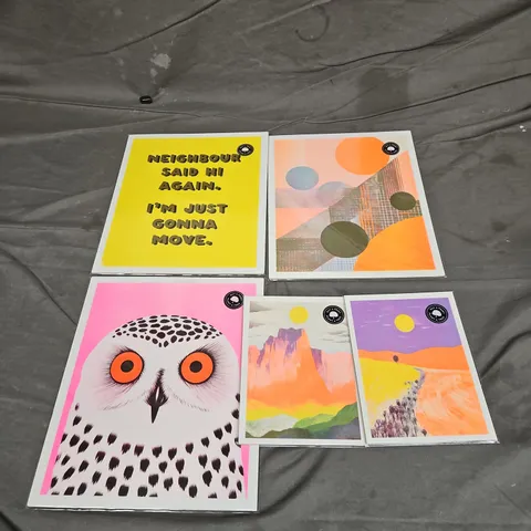 OHH DEER X5 ASSORTED RISOGRAPH PRINTS