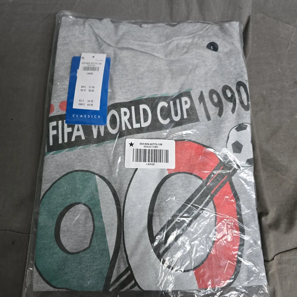 BAGGED HOLLISTER BOXY HEAVYWEIGHT FIFA WORLD CUP ITALIA GRAPHIC TEE - LARGE