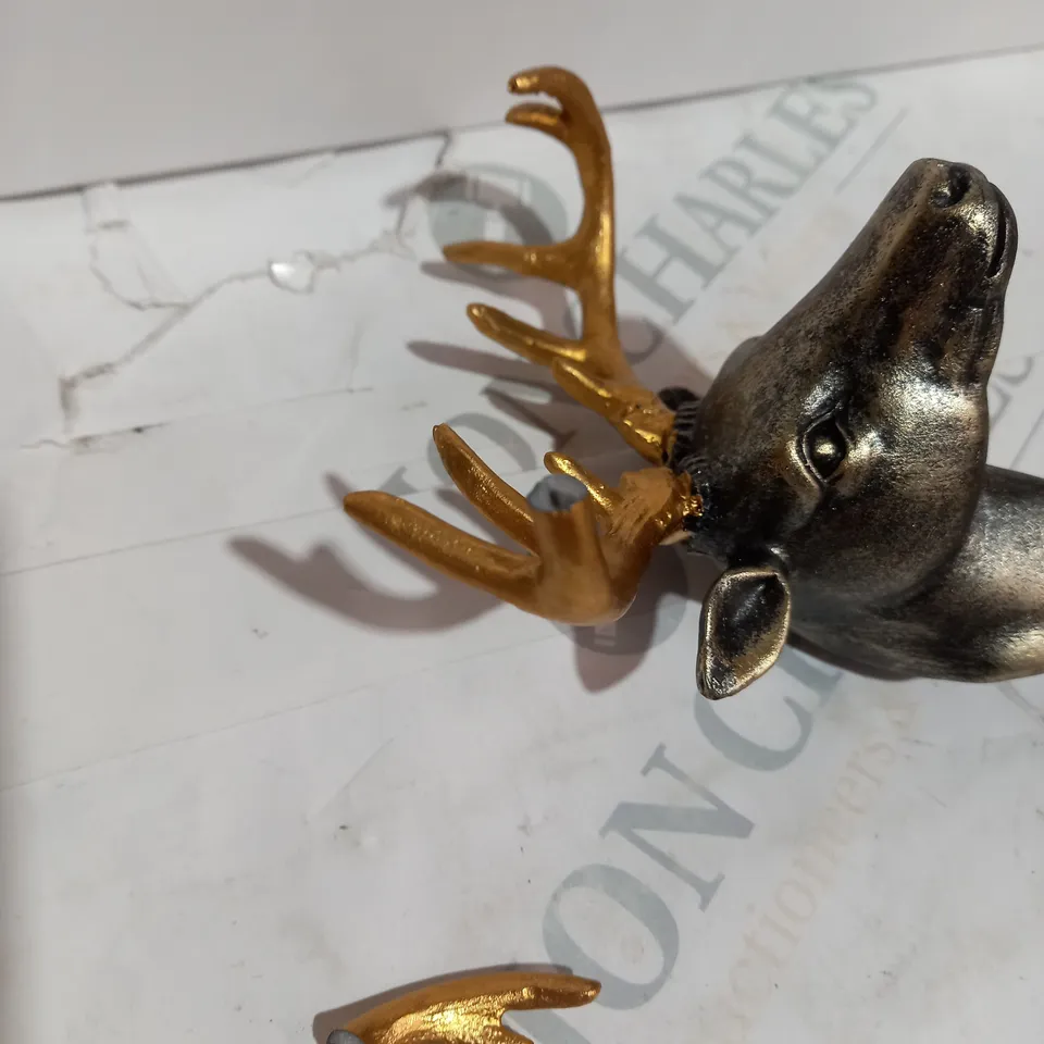 BOXED ALISON CORK SET OF 3 WALL HOOK STAGS