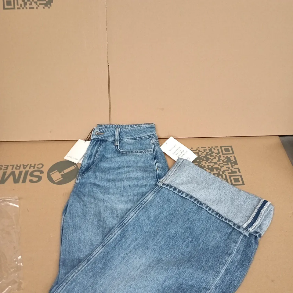 Nobody's Child Wide-Leg Turn-Up Jeans – UK 10 (EU 38), Blue