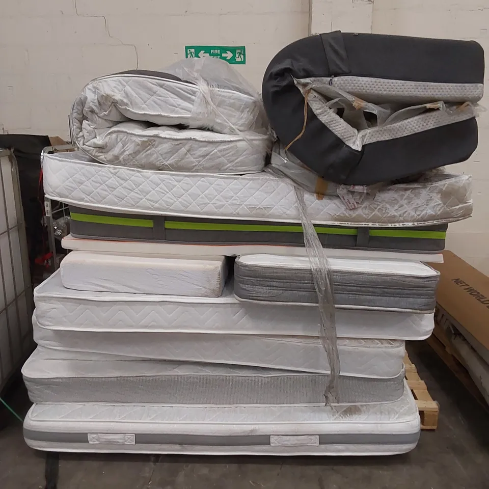 APPROX 11 X ASSORTED MATTRESSES. SIZES, BRANDS AND CONDITIONS VARY